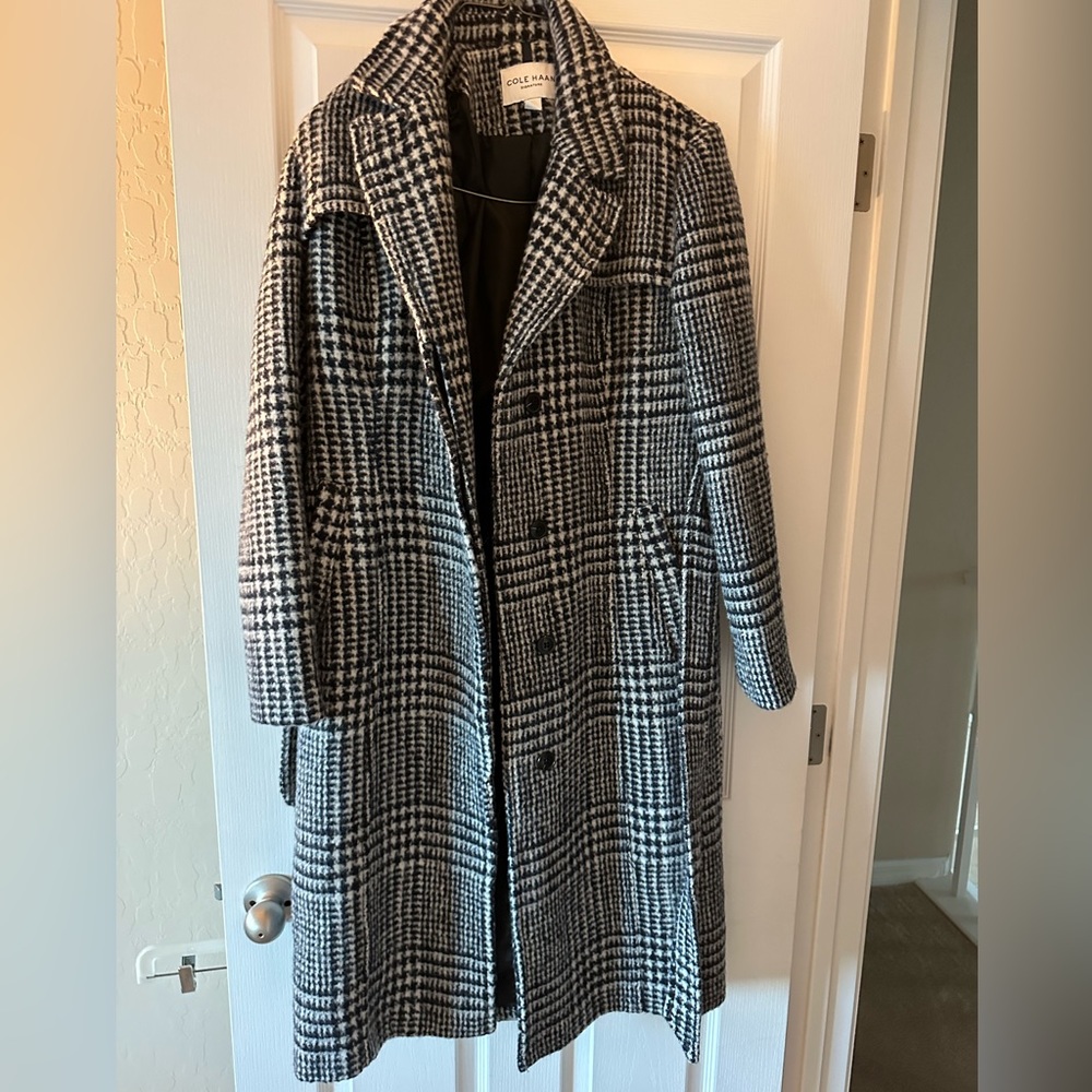 Cole Haan plaid winter coat